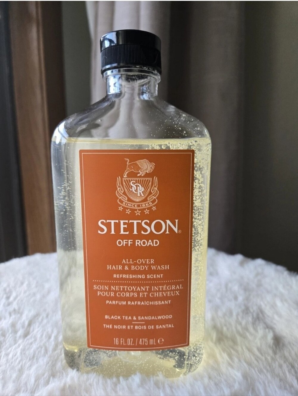 Stetson Off Road Mens All Over Hair & Body Wash Black Tea Sandalwood 16oz/ 475ml
